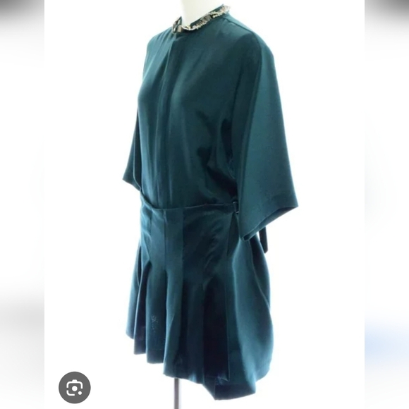 3.1 Phillip Lim Black 100% Silk Short Sleeve Dress Sz 0 - Picture 10 of 12